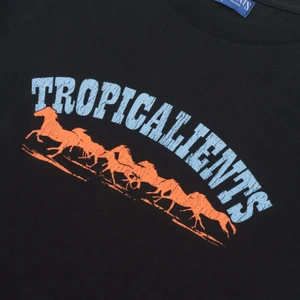 Camiseta Tropicalients Horses Preto Lavado 2