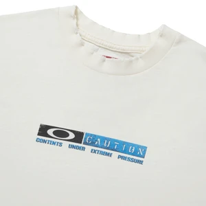 Camiseta Piet Oakley Caution Ripped Bone White 3