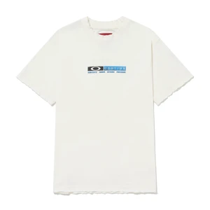 Camiseta Piet Oakley Caution Ripped Bone White 1