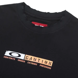 Camiseta Piet Oakley Caution Ripped Vintage Black 3