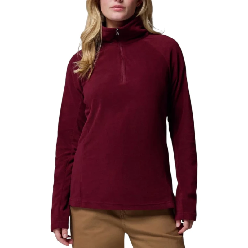 FLEECE COLUMBIA FEMININO GLACIAL 4 1/2 ZIP RICH WINE