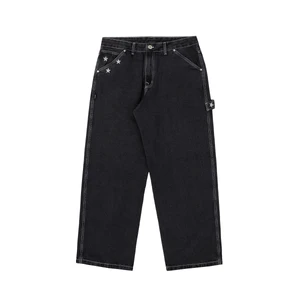 Calça Disturb Jeans Denim Stars Black 1