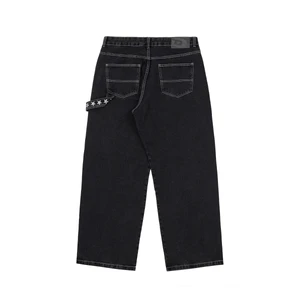 Calça Disturb Jeans Denim Stars Black 2