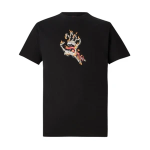 Camiseta Santa Cruz Burnt Bone Hand Preto 1