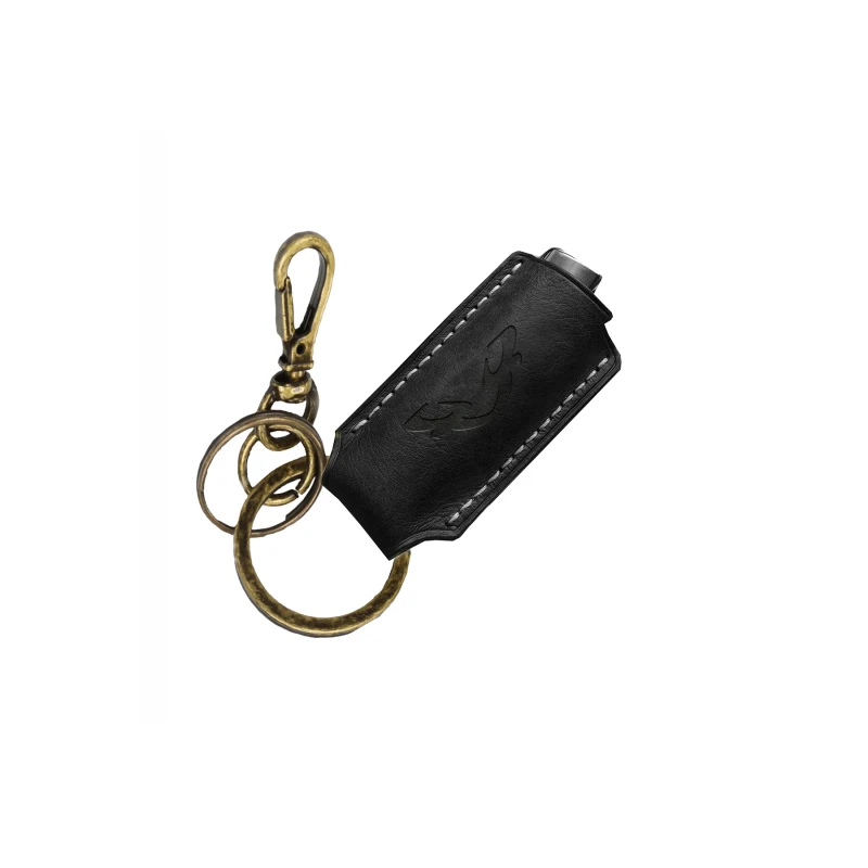 PORTA ISQUEIRO BARRA COURO B RELEXO PRETO