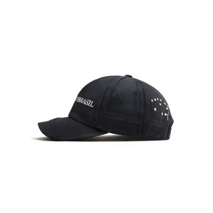 Boné Barra 6 Panel Do Brasil Souvenir Estonado Preto 2