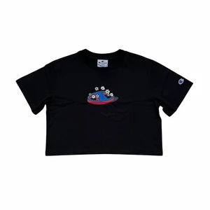 Camiseta Champion Feminina Cropped Flowers Black 1