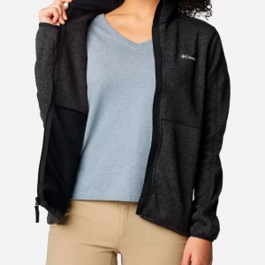 Jaqueta Columbia Feminina Sweater Full Zip 2 Black Htr 4