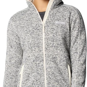 Jaqueta Columbia Feminina Sweater Full Zip 2 Chalk Htr 3