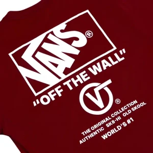 Camiseta Vans Stacked Hi Bordeaux 3