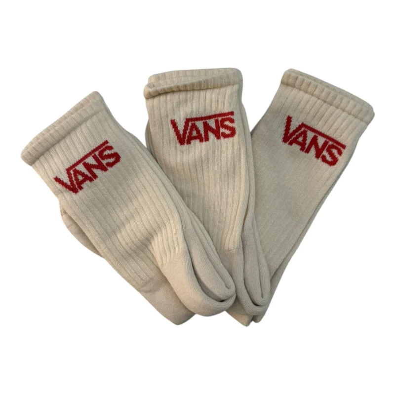 MEIA VANS CLASSIC CREW 3PK NUDE TURTLE FLAME