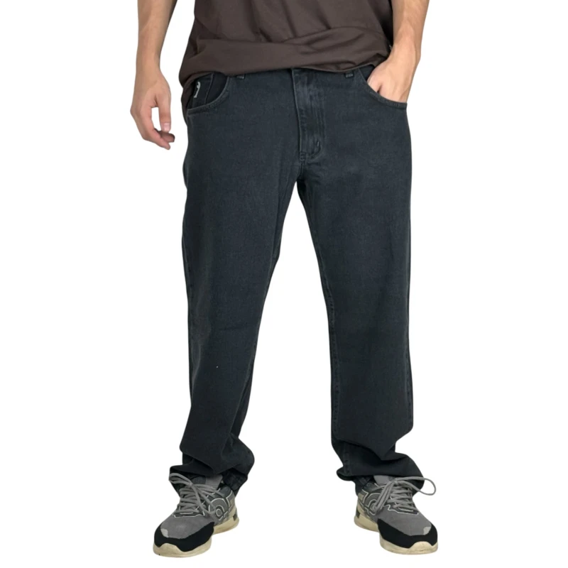 CALÇA GRIZZLY JEANS AMPLA BLACK