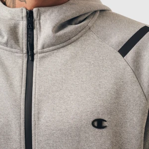 Moletom Champion Zip Scuba Reflective C Logo Gray 6