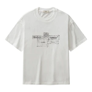 Camiseta Carnan Labels Boxy Off White 1