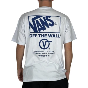 Camiseta Vans Stacked Hi White Navy 1
