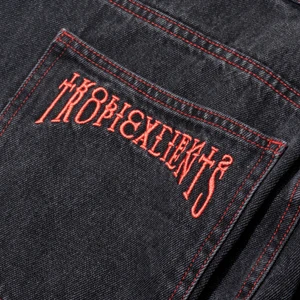 Calça Tropicalients Jeans Red Night Preto Usado 5