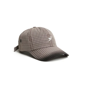 Boné Barra 6 Panel Jateado Xadrez Preto 1