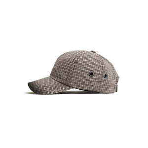 Boné Barra 6 Panel Jateado Xadrez Preto 2