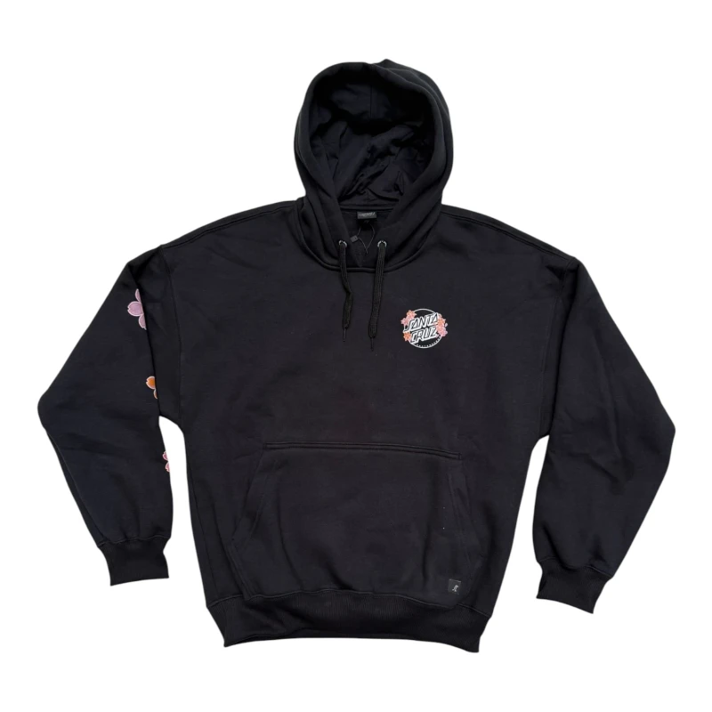 MOLETOM SANTA CRUZ FEMININO OVERSIZED BLOOMING PRETO