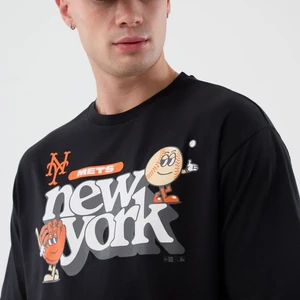Camiseta New Era Mlb Icon Grphc Ny Mets Preto 3