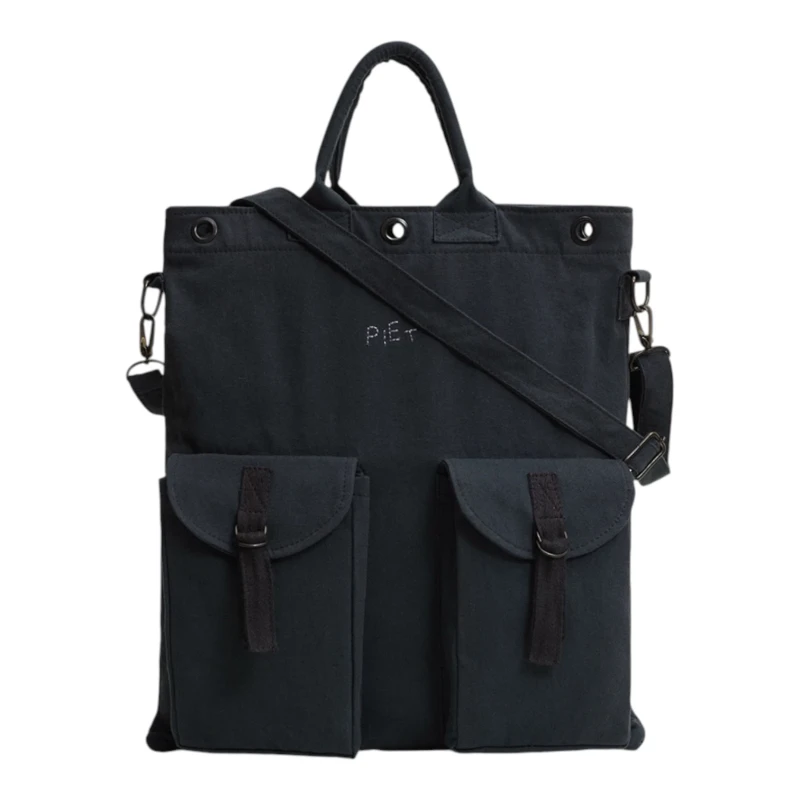TOTE BAG PIET CARGO CANVAS BLACK