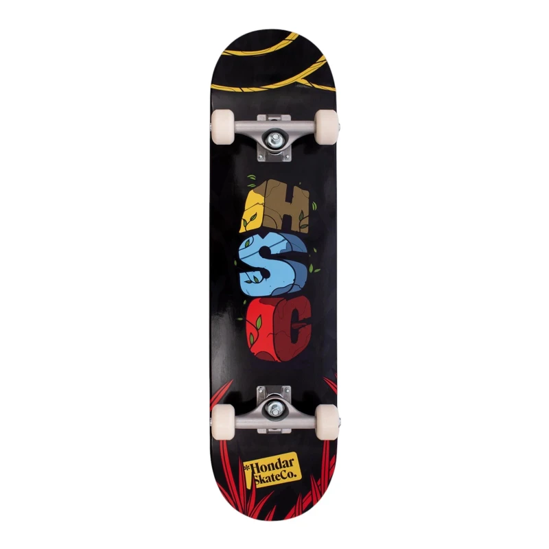 SKATE MONTADO HONDAR INICIANTE JUNGLE PRETO 1