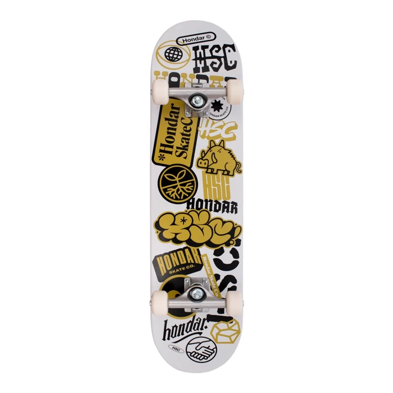 SKATE MONTADO HONDAR INICIANTE STICKER AMARELO