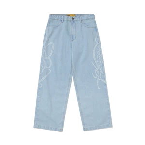Calça Barra High Jeans Assinatura Azul 1