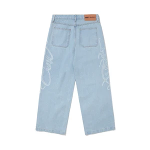 Calça Barra High Jeans Assinatura Azul 2