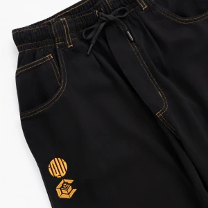 Calça Fate Jeans Carlos Iqui Ff2320 Preta Laranja 5