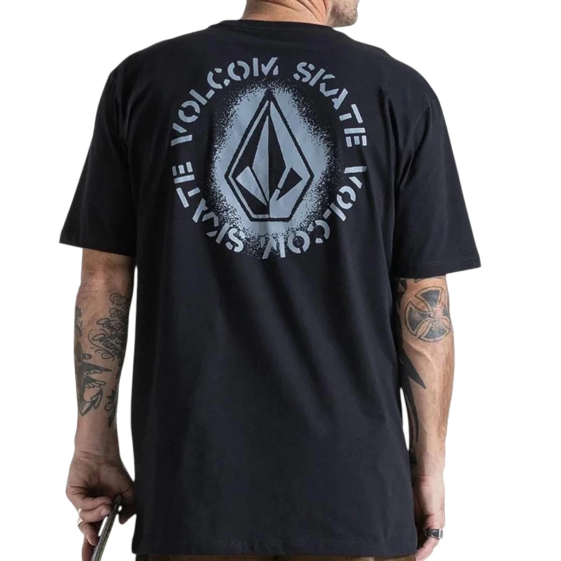 CAMISETA VOLCOM SKIDDER PRETO