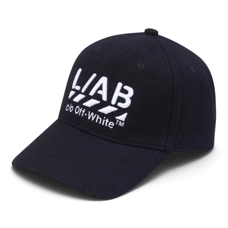 BONÉ OFF WHITE LAB DIAGS WOOL BLACK