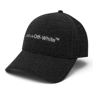 Boné Off White Lab Embroidered Brim Sherpa Black 1