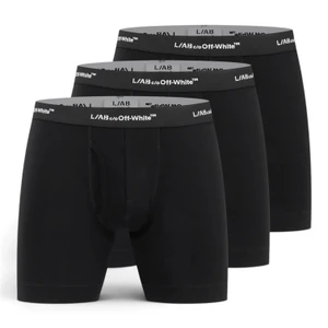 Boxer Off White Lab Brief With Fly 3 Pack Black 1