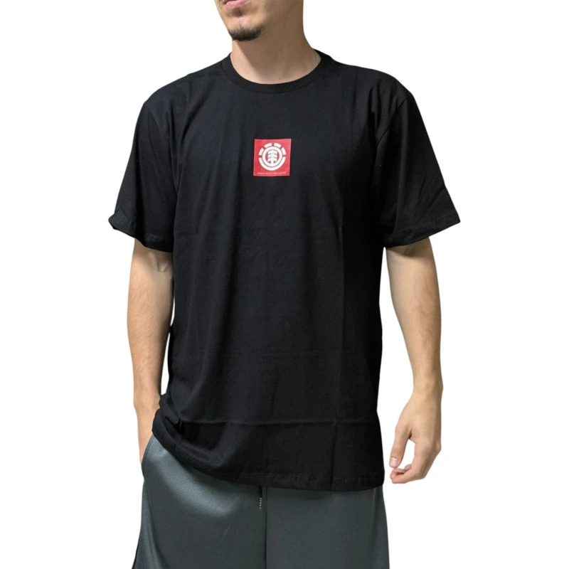 CAMISETA ELEMENT SQUARE LOGO PRETO