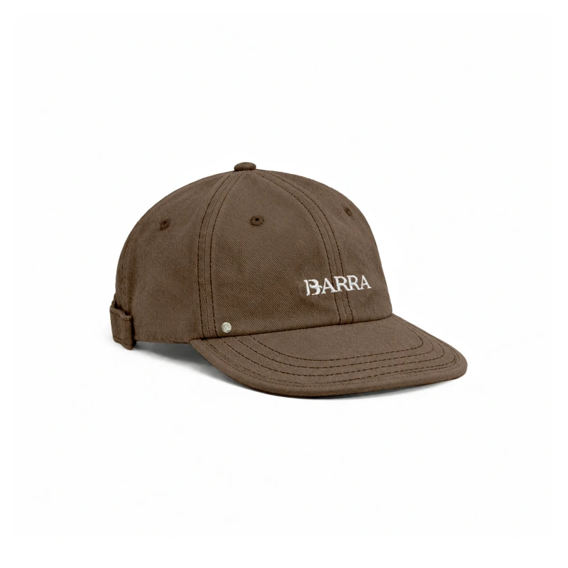 BONÉ BARRA 6 PANEL LOGO MARROM
