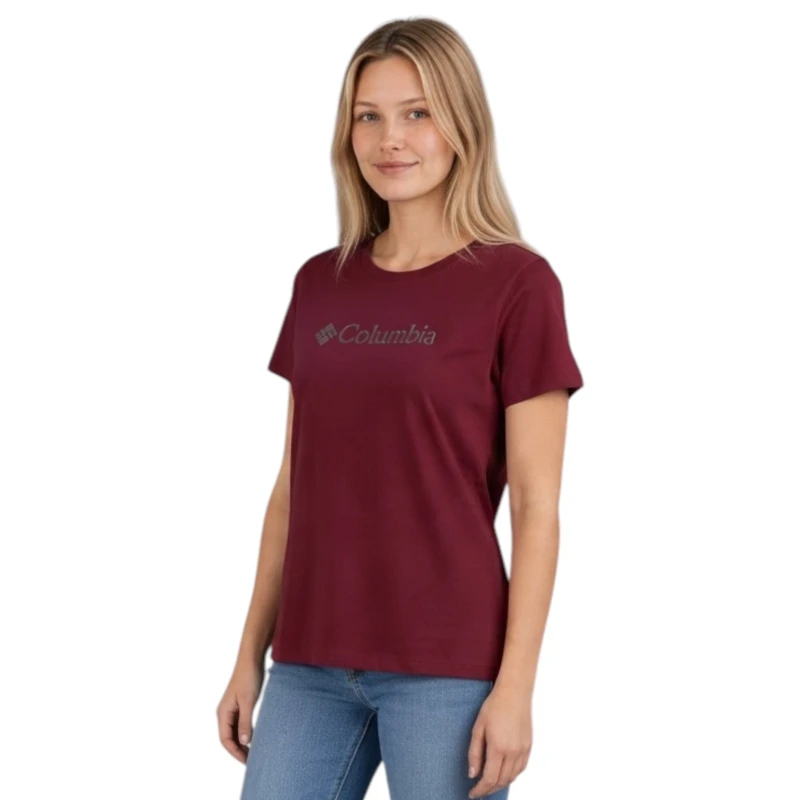 CAMISETA COLUMBIA FEMININA BRANDED SHADOW MERLOT