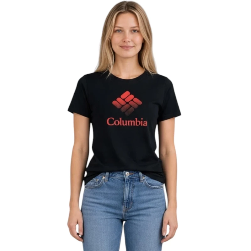 CAMISETA COLUMBIA FEMININA NOCTURNAL CSC PRETO